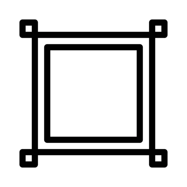 Design Τετράγωνο Πλαίσιο Εικονίδιο Απλή Γραμμή Εικονογράφηση — Διανυσματικό Αρχείο
