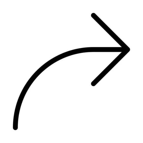 Flecha Signo Delantero Ilustración Vector Simple — Vector de stock