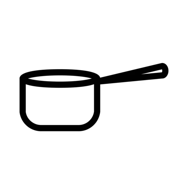 Casserole Illustration Ligne Simple — Image vectorielle