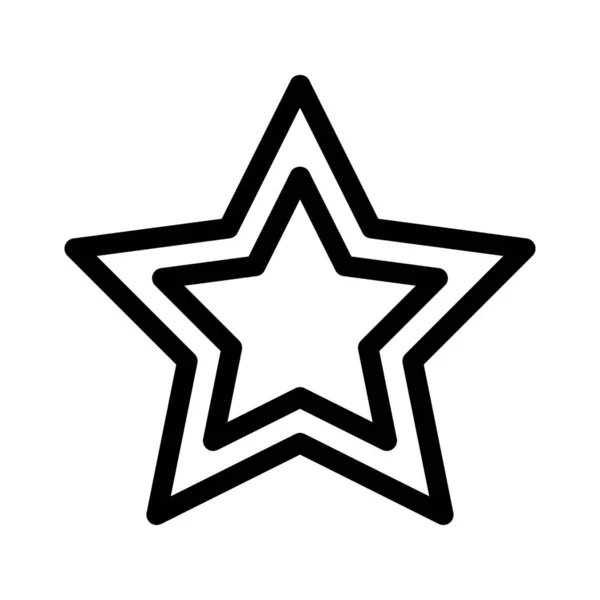 Full Enda Stjärna Ikonen Vektorillustration — Stock vektor