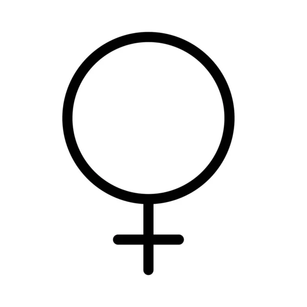 Signo Femenino Icono Vector Ilustración — Archivo Imágenes Vectoriales