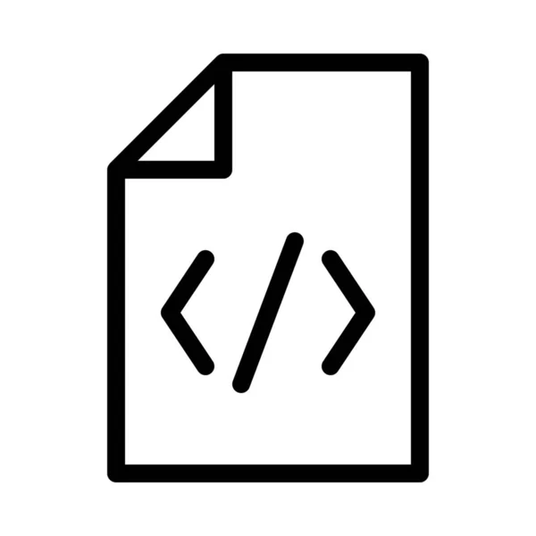 Піктограма Файла Документа Коду Проста Ілюстрація Рядка — стоковий вектор