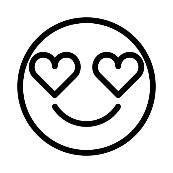 Love Emoticon Ilustração Vetorial Simples —  Vetores de Stock