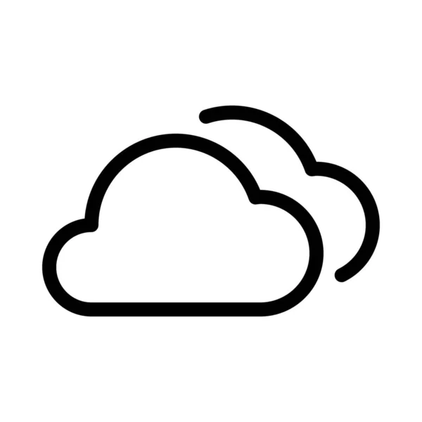 Serveur Cloud Clone Illustration Ligne Simple — Image vectorielle