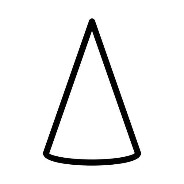 Icono Forma Diagrama Cónico Ilustración Línea Simple — Archivo Imágenes Vectoriales