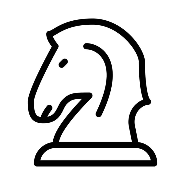 Ritter Schach Spiel Ikone Vektor Illustration — Stockvektor
