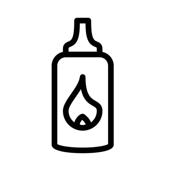 Hete Saus Pictogram Eenvoudige Lijn Illustratie — Stockvector