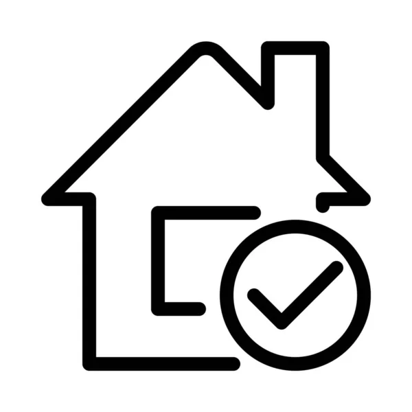 Verified House Property Simple Vector Illustration — Stock Vector