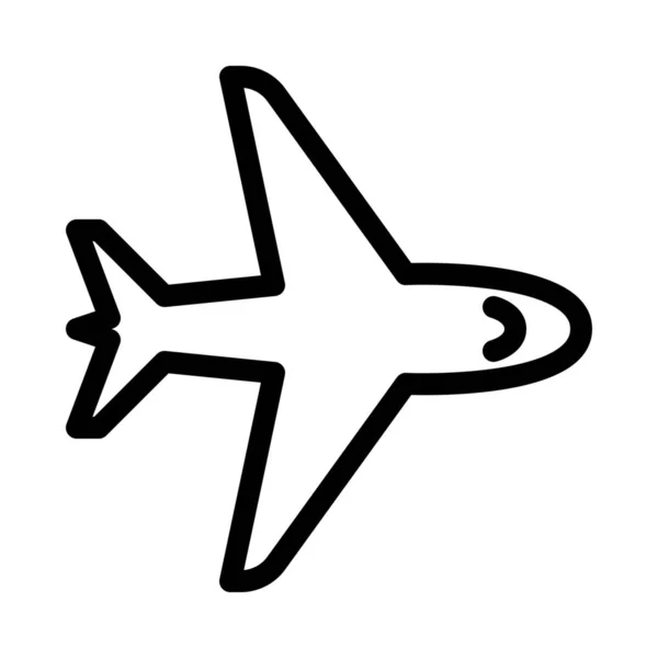 Avión Pasajeros Volar Ilustración Simple Vector — Archivo Imágenes Vectoriales