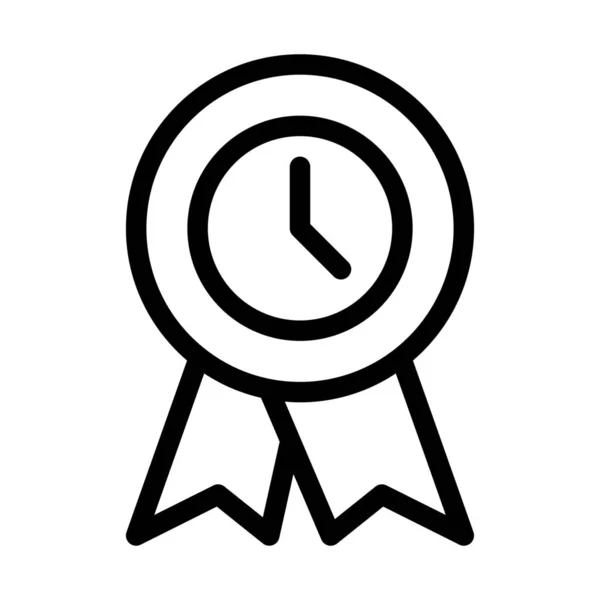Waiting Award Badge Icon Simple Line Illustration — Stock Vector