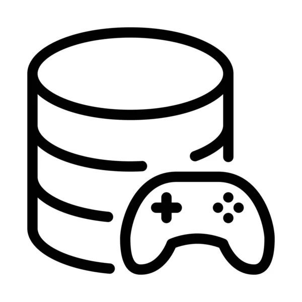 Online Netzwerk Gaming Symbol Einfache Linienillustration — Stockvektor