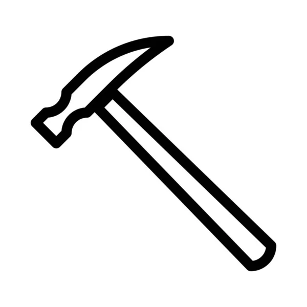 Maurer Hammer Werkzeug Symbol Vektor Illustration — Stockvektor
