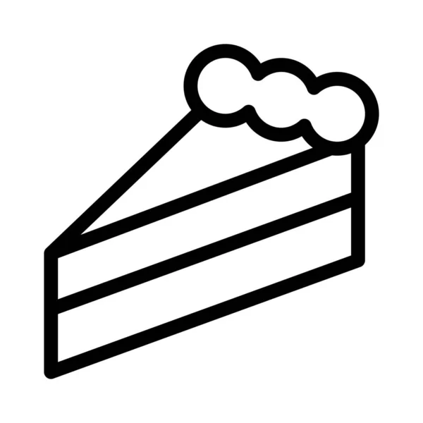 Partei Kuchen Zeichen Vektor Illustration — Stockvektor