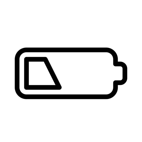 Eenvoudige Vector Afbeelding Van Batterij Laag — Stockvector