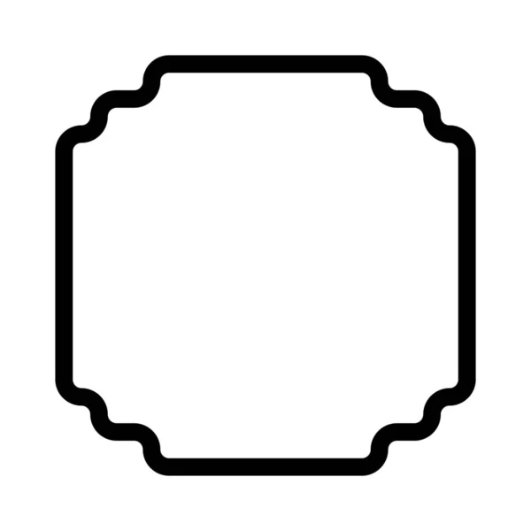 Простая Иконка Квадратной Рамки Простая Иллюстрация Линии — стоковый вектор