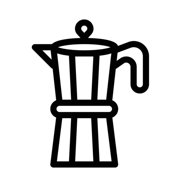 Kávéfőző Ikon Vektoros Illusztráció — Stock Vector