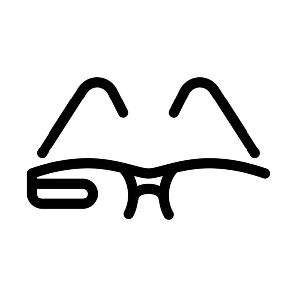 Budoucí Chytré Brýle Jednoduché Čárová Ilustrace — Stockový vektor
