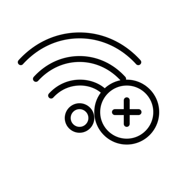 Wifi Basit Çizgi Stili Ekleme — Stok Vektör