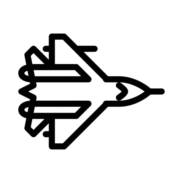 Avión Combate Jet Ilustración Vector Simple — Archivo Imágenes Vectoriales