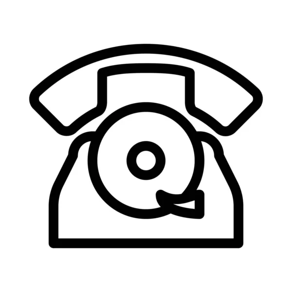 Old Fashioned Telephone Simple Vector Illustration — Stock Vector
