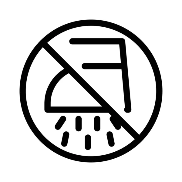 Wet Ironing Illustration Ligne Simple — Image vectorielle