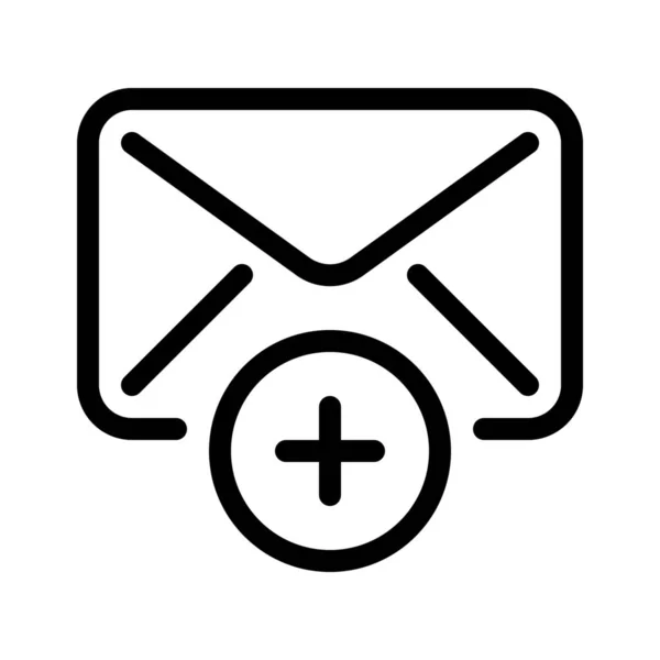 Προσθέστε Mail Σύμβολο Εικονογράφηση Διάνυσμα — Διανυσματικό Αρχείο