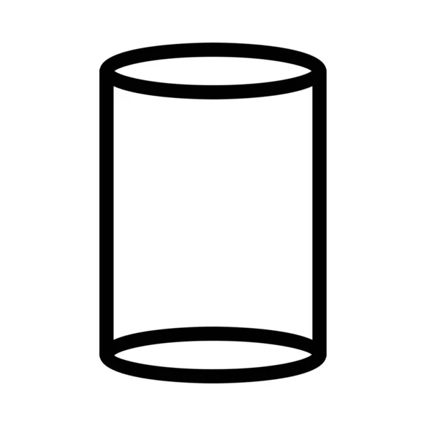Zylinderfass Symbol Einfache Linienillustration — Stockvektor