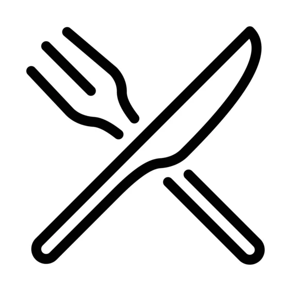 Besteck Messer Und Gabel — Stockvektor