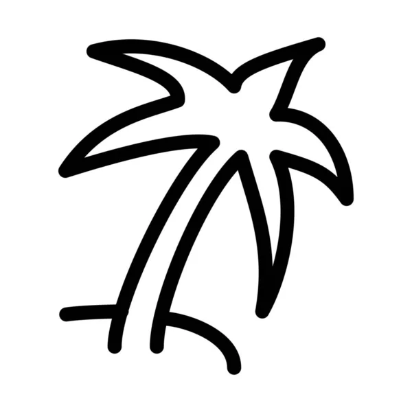 Tropikalne Palm Tree Proste Wektor Ilustracja Znak — Wektor stockowy