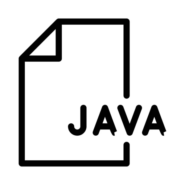 Java Språket Fil Ikon Vektorillustration — Stock vektor