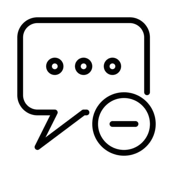 Mensaje Chat Eliminar Icono Vector Ilustración — Vector de stock