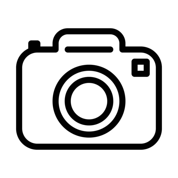 Taşınabilir Fotoğraf Makinesi Basit Hat Illüstrasyon — Stok Vektör