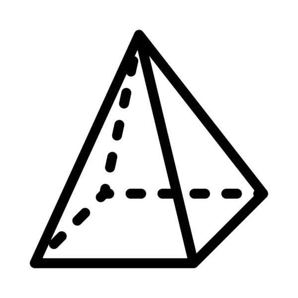 Piramide Structuur Zijden Pictogram Eenvoudige Lijn Illustratie — Stockvector