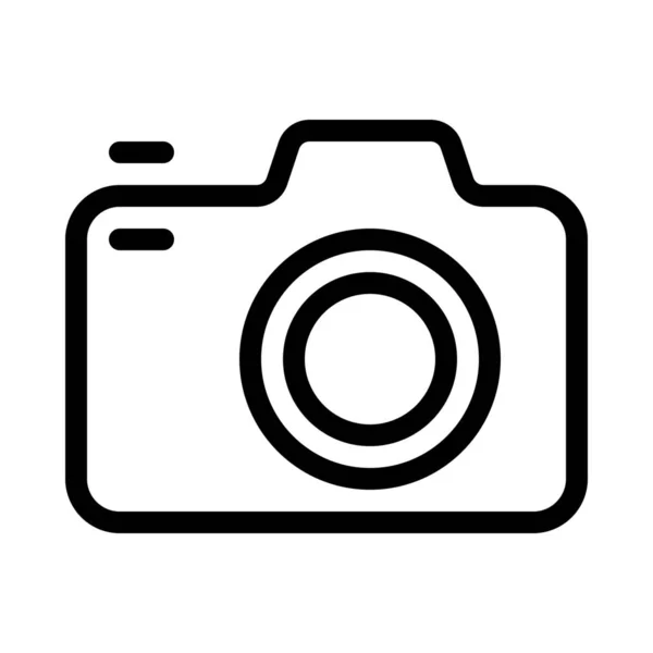 Semi Professionele Camera Eenvoudige Lijn Illustratie — Stockvector