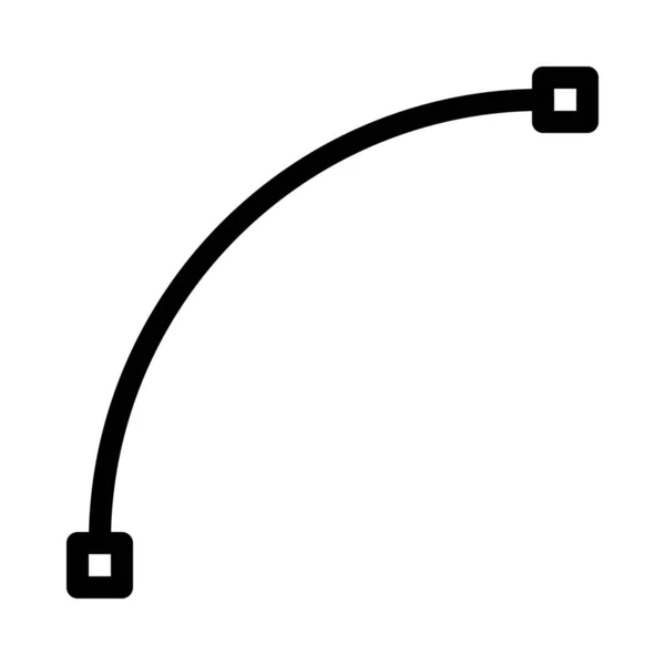 Einfache Vektor Illustration Des Bezier Kurvenwerkzeugs — Stockvektor