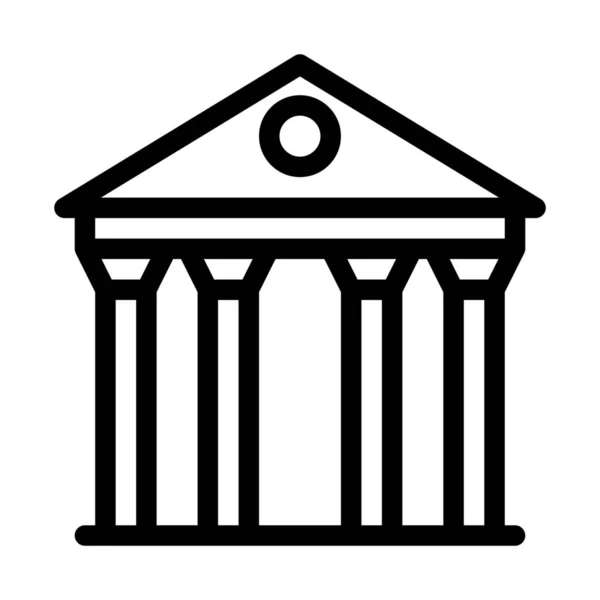 世界的な銀行構造 シンプルなベクター イラスト — ストックベクタ