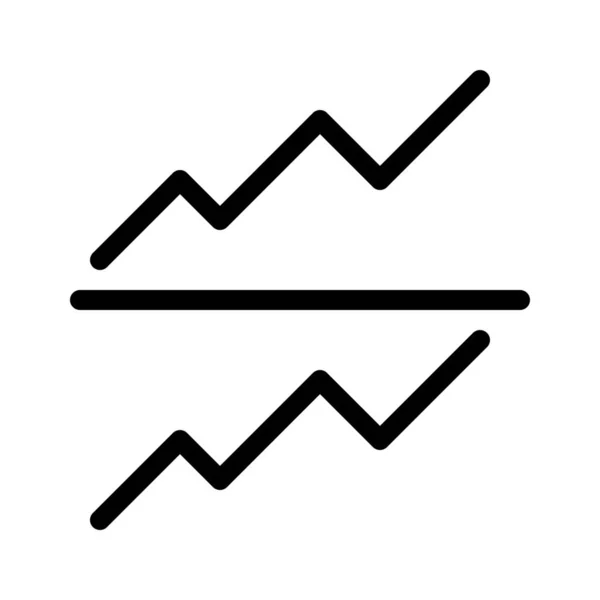 Analytic Linjediagram Ikon Enkel Linje Illustration — Stock vektor