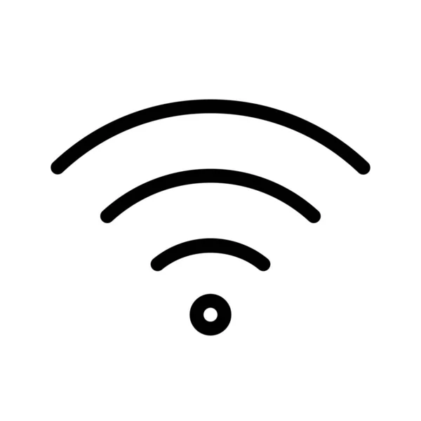 Wifi Signal Symbol Einfache Zeilenillustration — Stockvektor