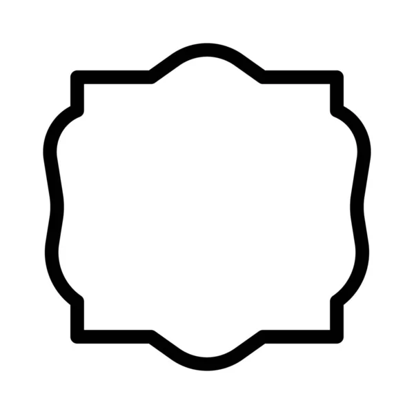 Κλασικό Κομψό Πλαίσιο Εικονίδιο Απλή Γραμμή Εικονογράφηση — Διανυσματικό Αρχείο