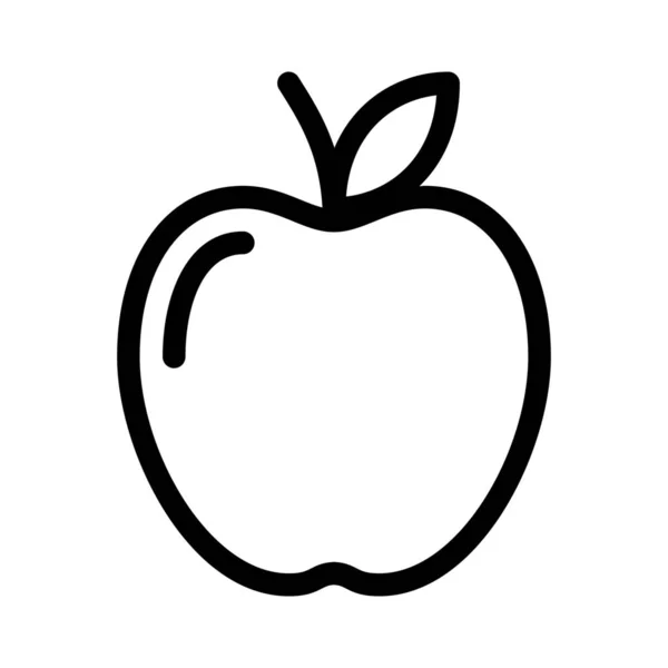 Ilustración Vector Signo Manzana Orgánica Fresca — Vector de stock