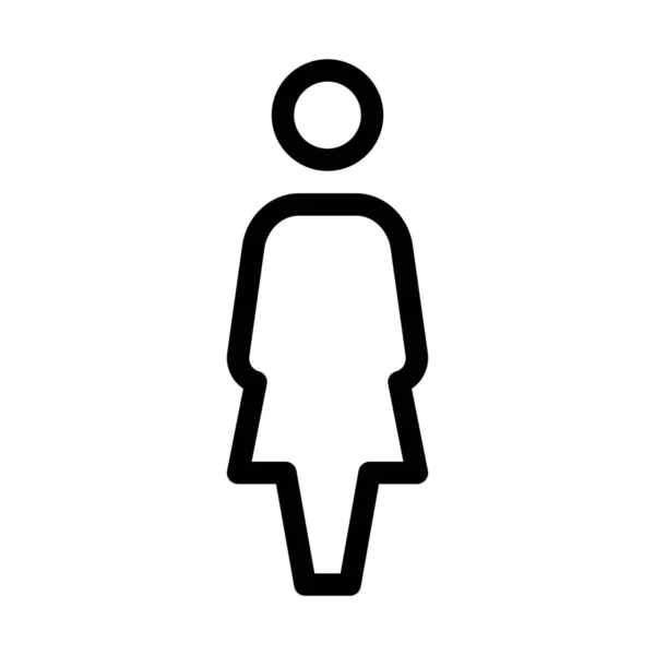 Female Bathroom Signboard Vector Design — ストックベクタ
