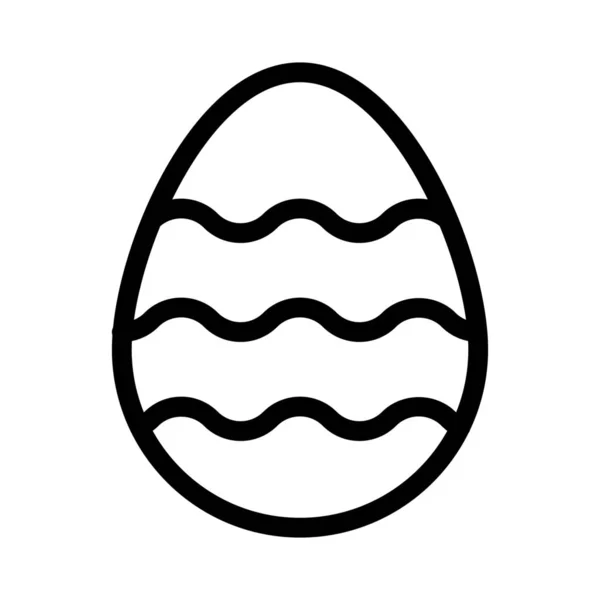 Украшенная Векторная Иконка Пасхального Яйца — стоковый вектор