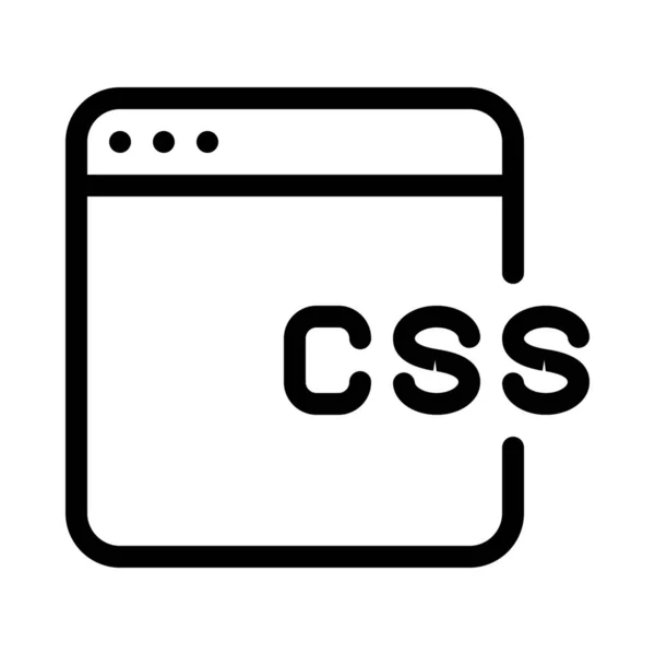 Εικονογράφηση Διάνυσμα Εικονίδιο Css Προγραμματισμού Λογισμικού — Διανυσματικό Αρχείο