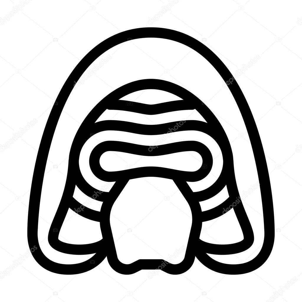 Horror Face Robot icon vector illustration