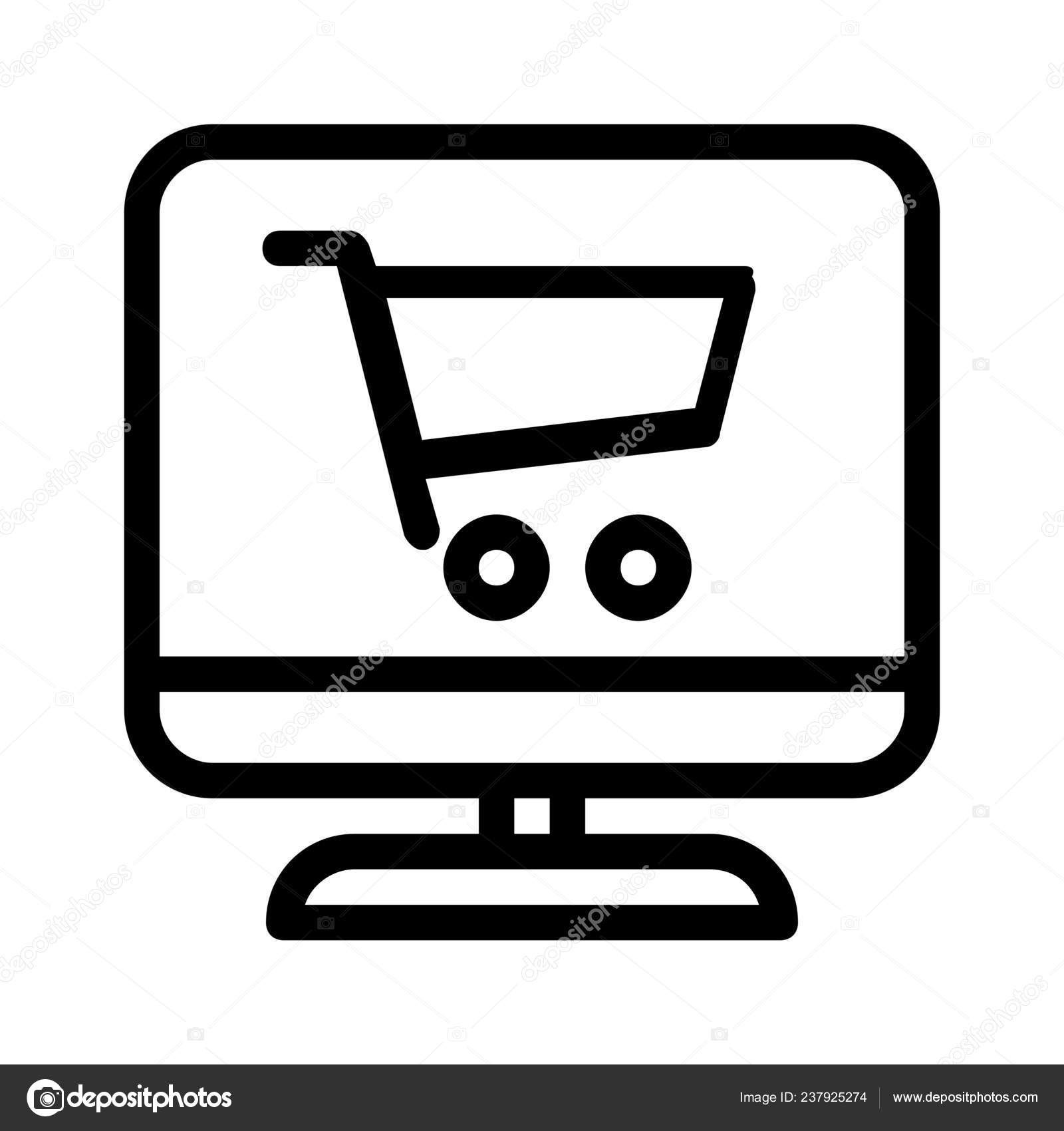 Store Online Marketplace Icon Simple Line Illustration Vector Image By C Get4net Vector Stock