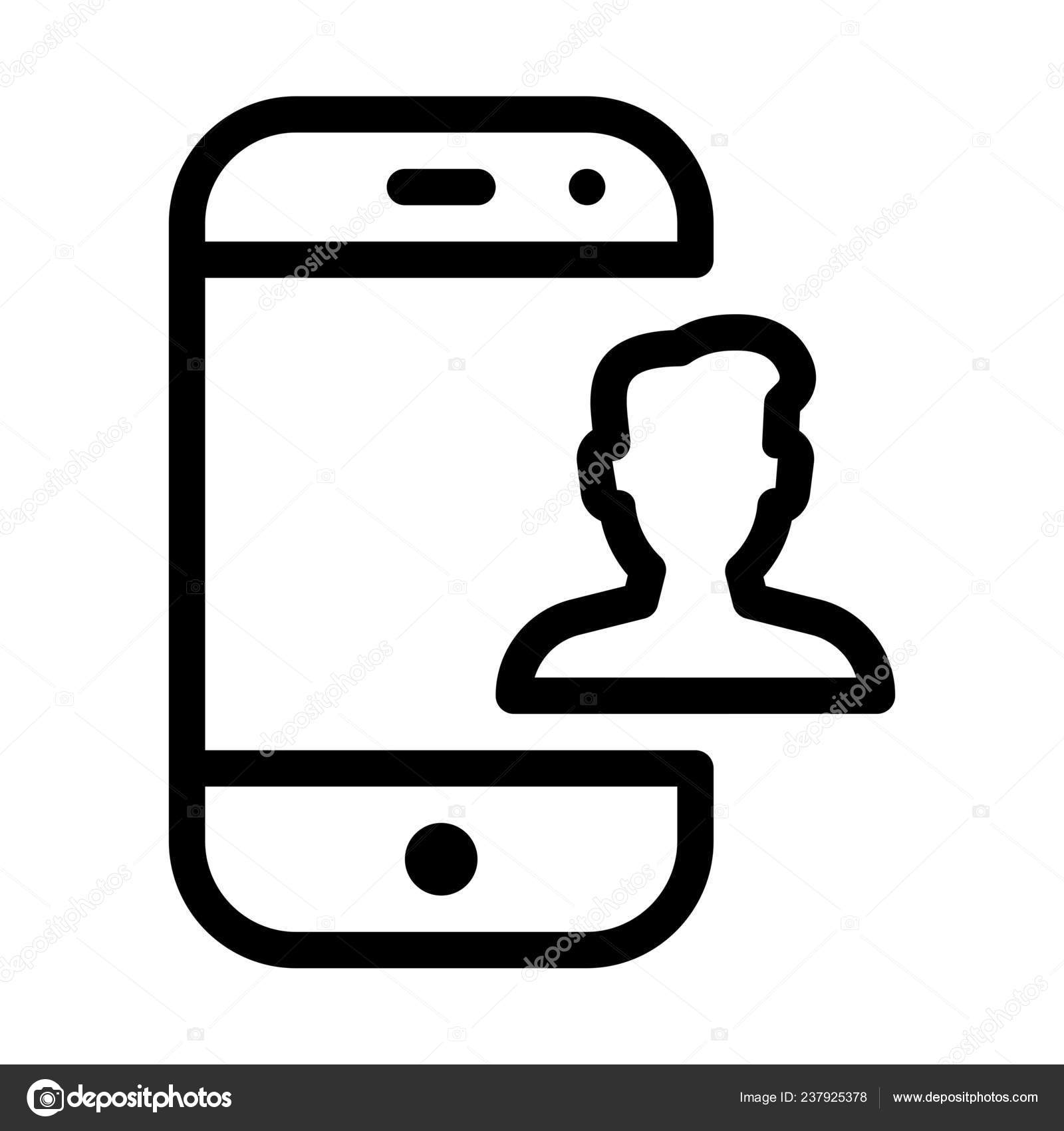 wallpapers Black And White Contacts Icon Iphone https depositphotos com 237925378 stock illustration user phone contacts icon simple html