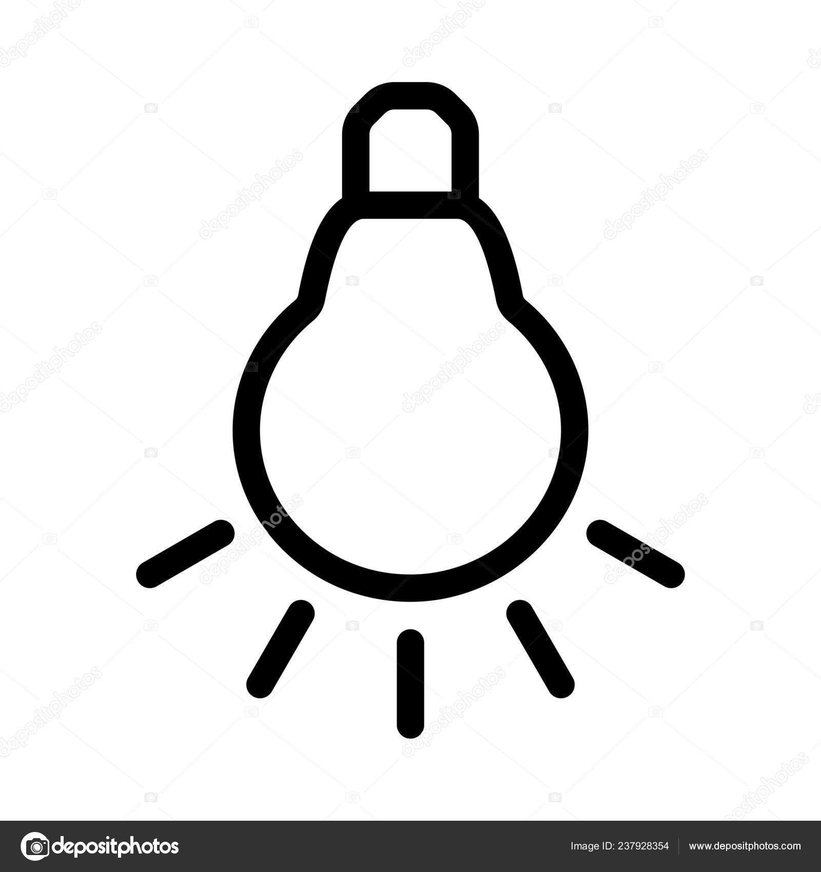 White Balance Incandescent Icon Simple Line Illustration Stock