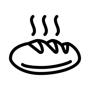 Sıcak baget ekmek işareti illüstrasyon vektör