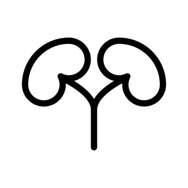 Böbrekler - Nefroloji Bölümü simge vektör çizim