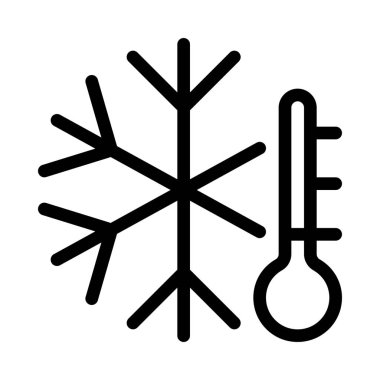 Soğuk simge vektör illüstrasyonu